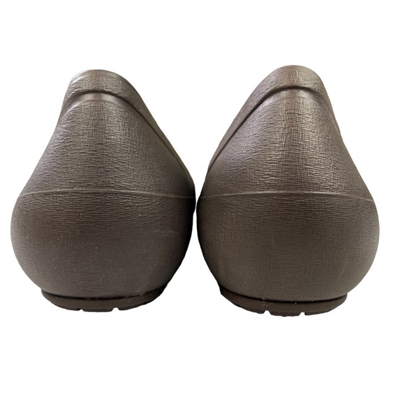 CROCS Cap Toe Tortoise Flats Slip On Womens Brown Size 8 - Picture 9 of 11